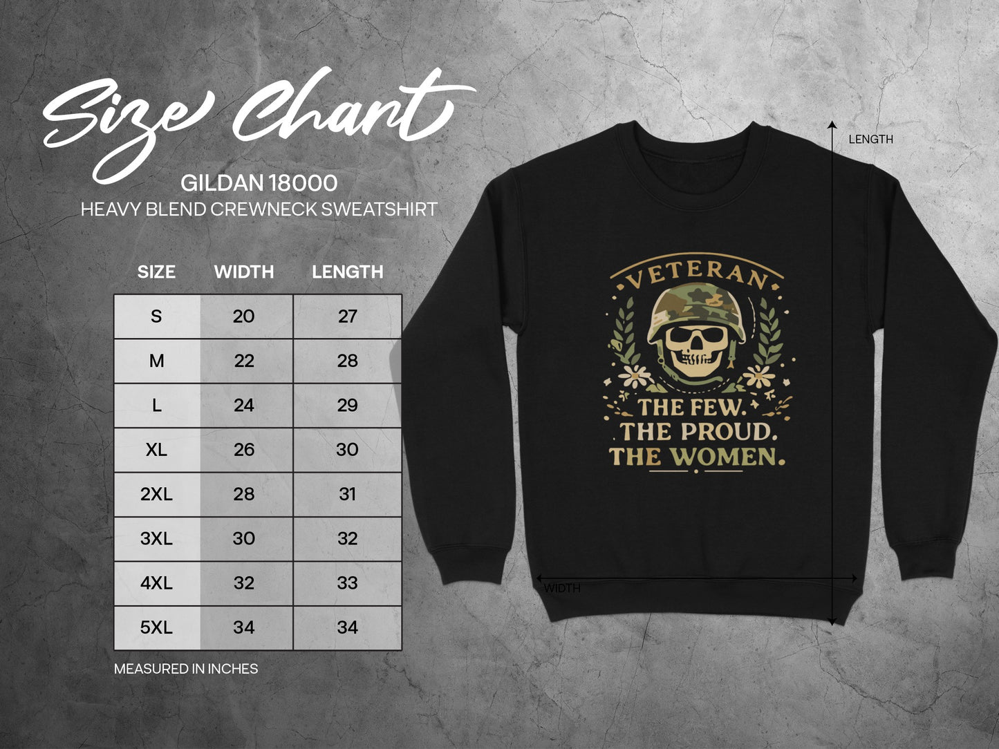 Veteran The Few The Proud The Women Crewneck Sweatshirt