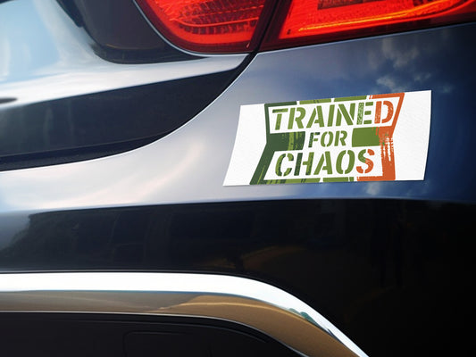 Trained For Chaos Graphic Waterproof Car Sticker