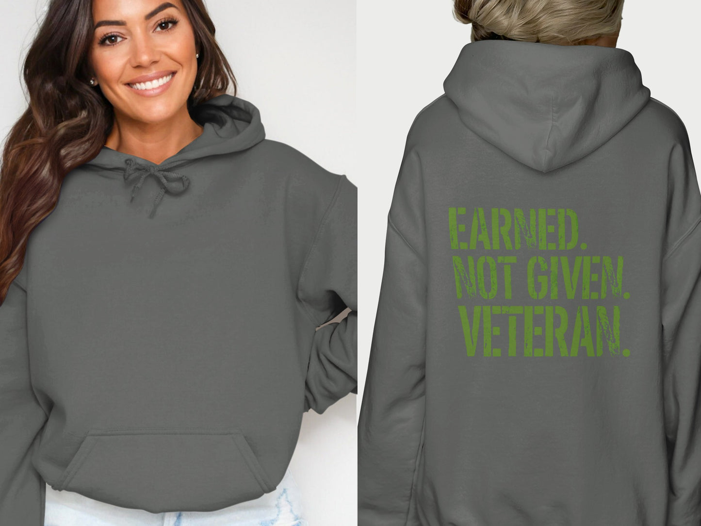 Earned Not Given Veteran Hoodie Military Style Statement