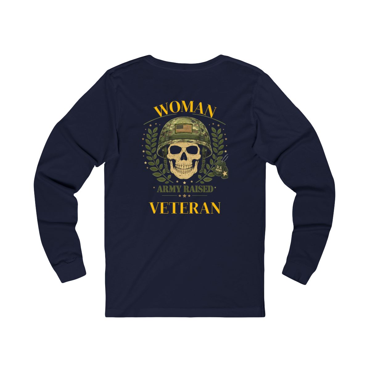 Woman Army Raised Veteran Long Sleeve Shirt