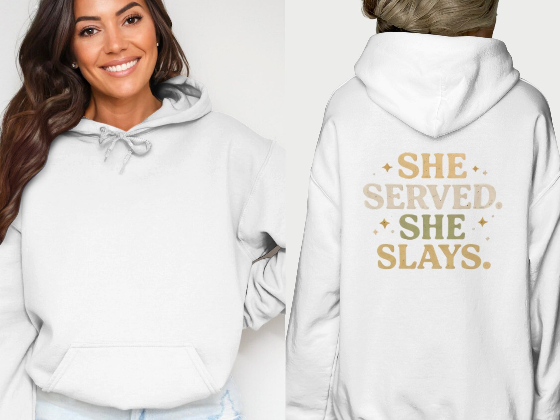 She Served She Slays Inspirational Hoodie