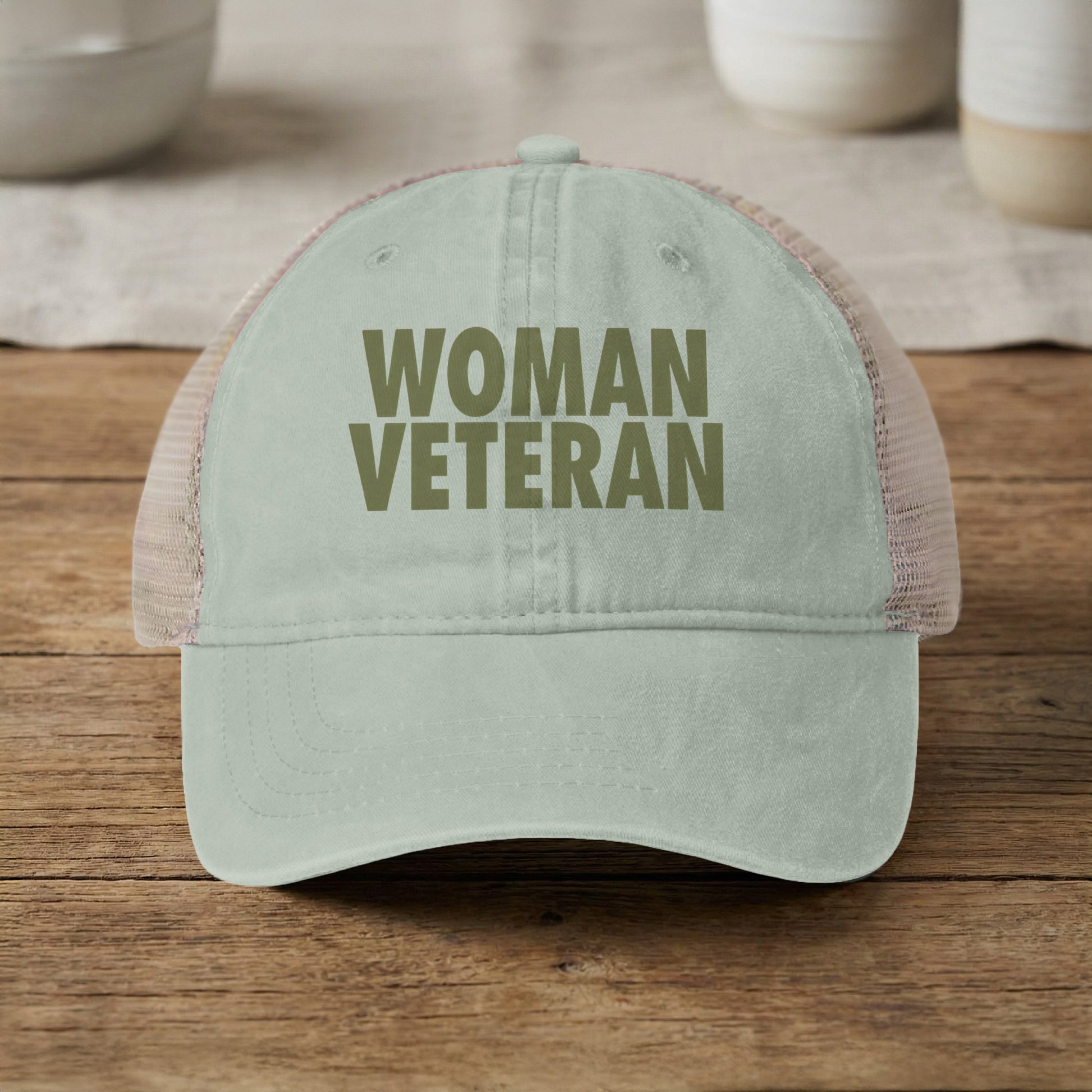 Woman Veteran Supportive Trucker Cap for Women