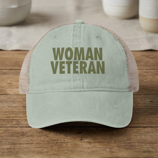Woman Veteran Supportive Trucker Cap for Women