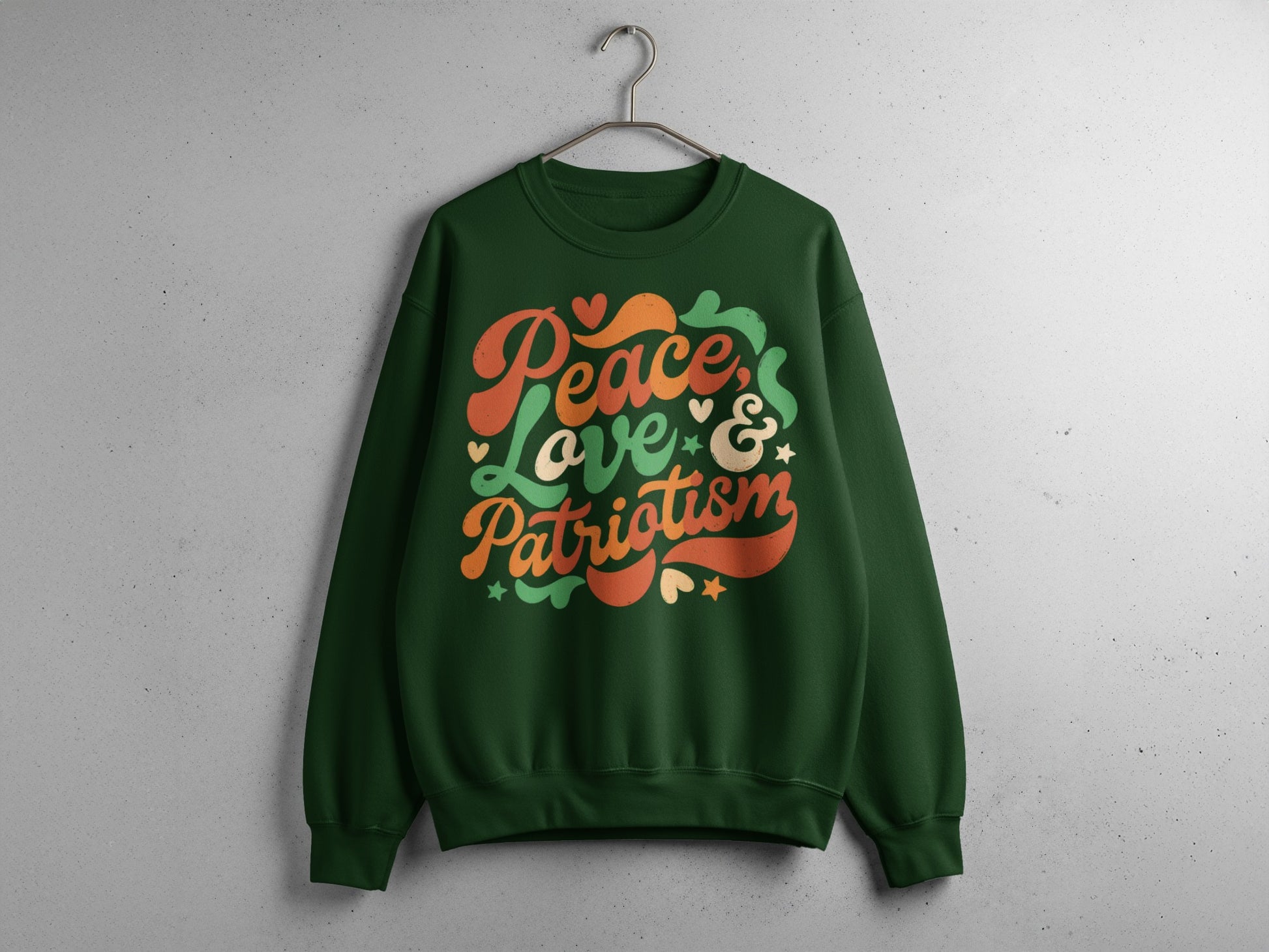 Peace Love & Patriotism Cozy Sweatshirt