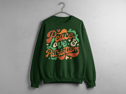 Peace Love & Patriotism Cozy Sweatshirt