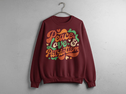 Peace Love & Patriotism Graphic Sweatshirt