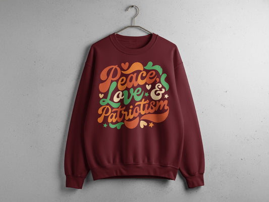 Peace Love & Patriotism Graphic Sweatshirt