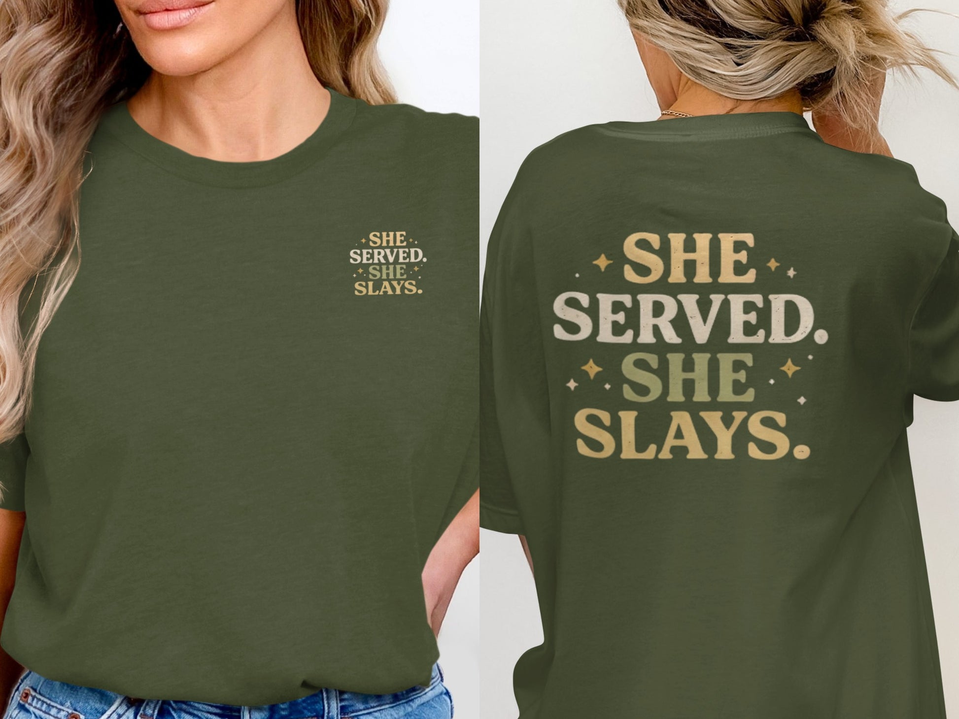 She Served She Slays Inspirational T-shirt