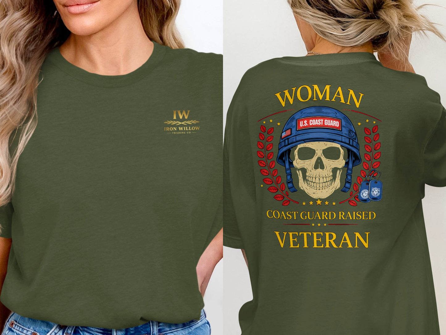 Woman Coast Guard Raised Veteran T-Shirt
