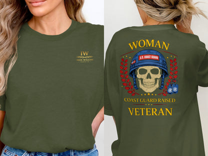 Woman Coast Guard Raised Veteran T-Shirt