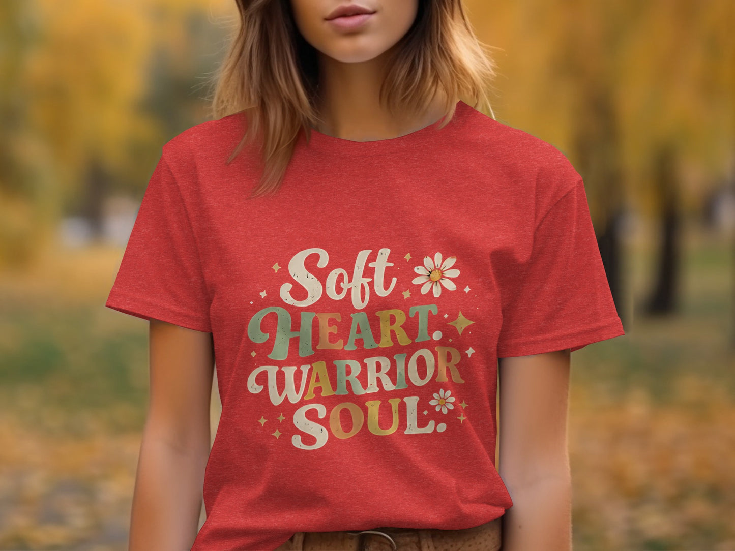 Soft Heart Warrior Soul Graphic Printed T-shirt