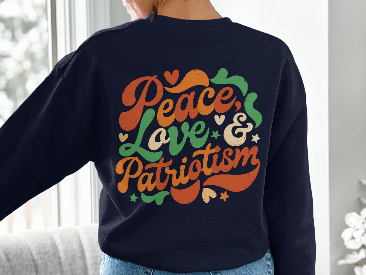 Peace Love and Patriotism Graphic Shirt