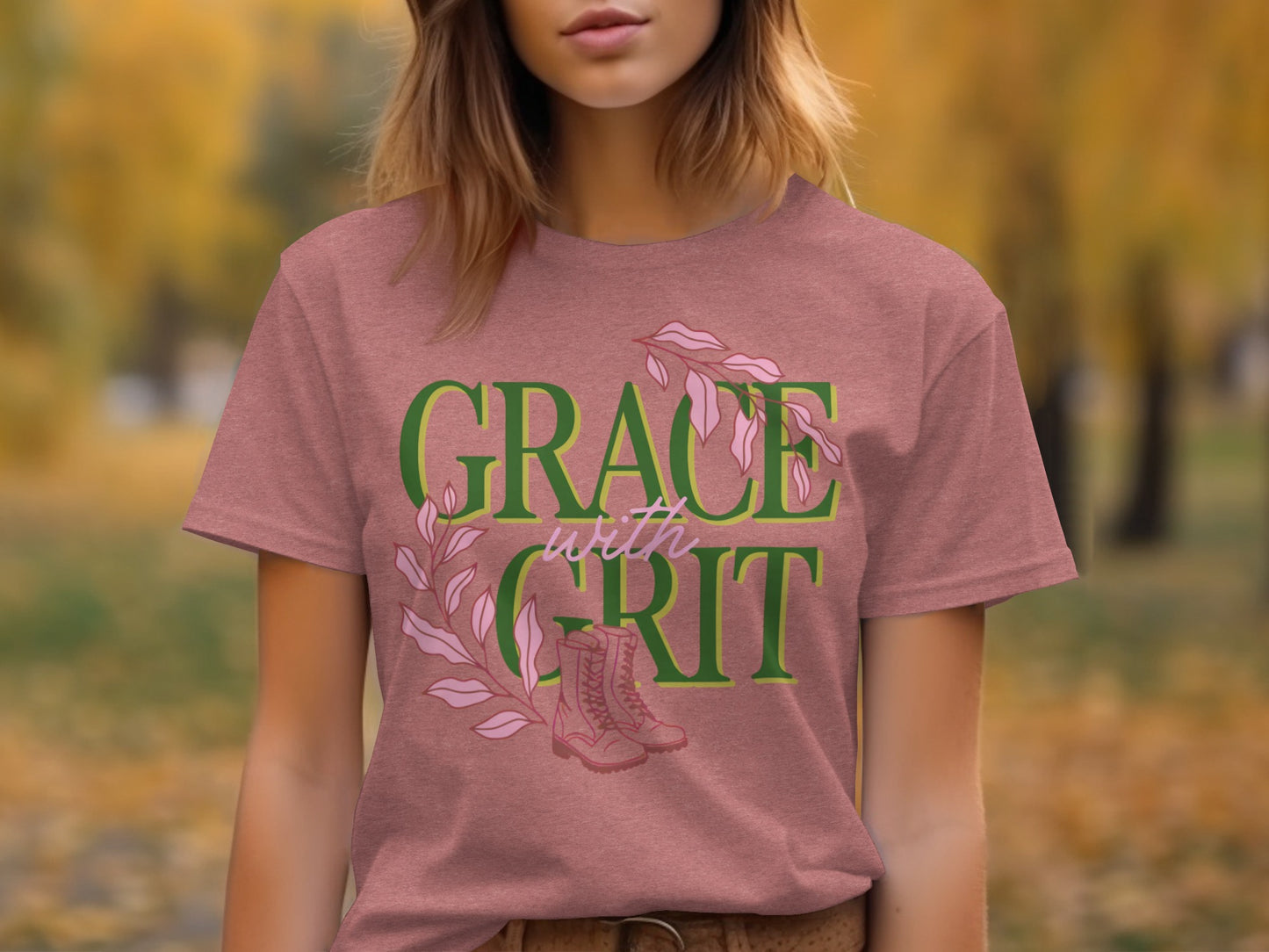 Grace With Grit T-Shirt Inspiring Graphic Design Top