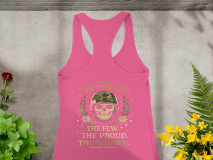 Veteran The Few The Proud The Women Racerback Tank Top