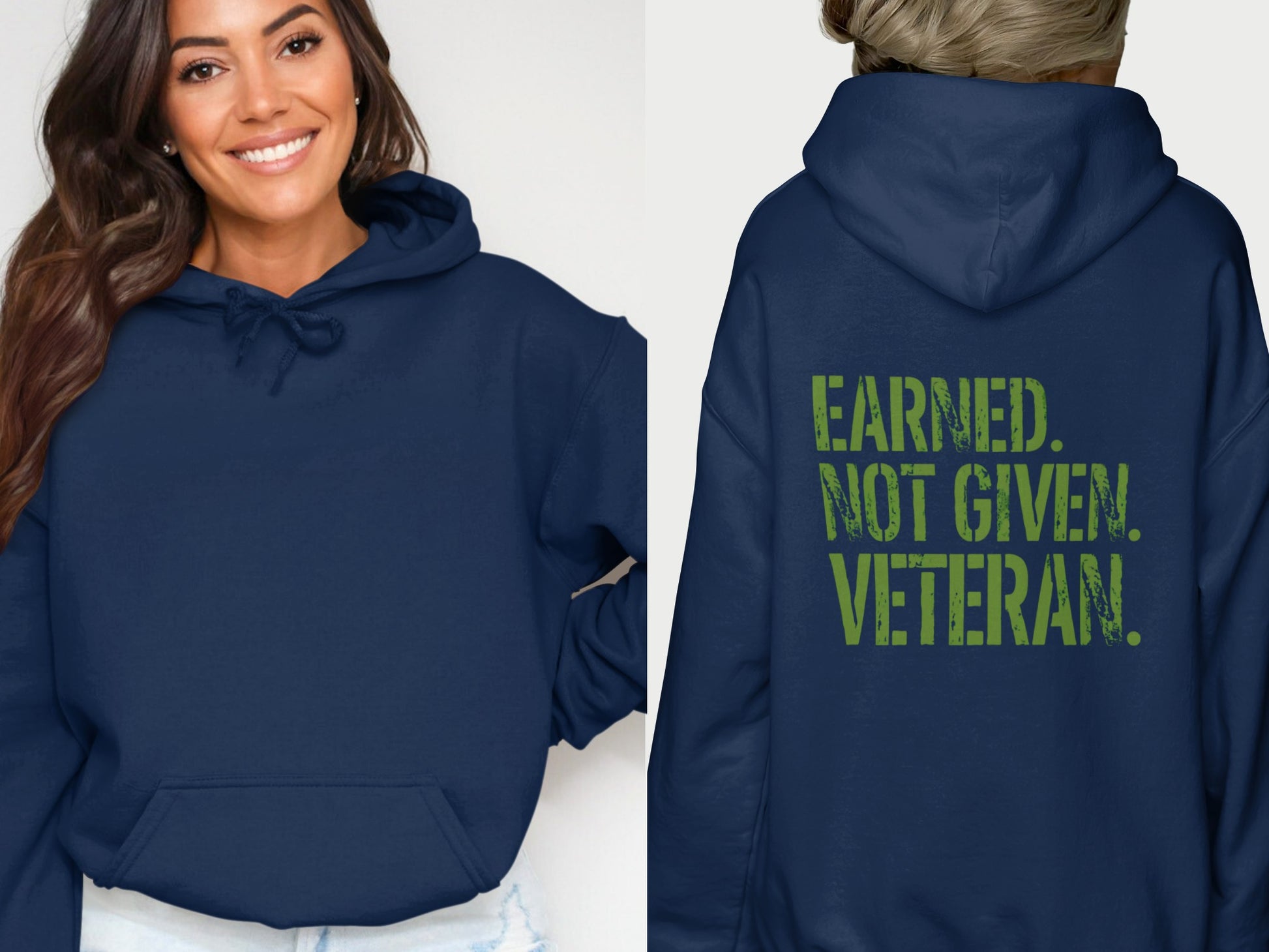 Earned Not Given Veteran Hoodie for Military Pride