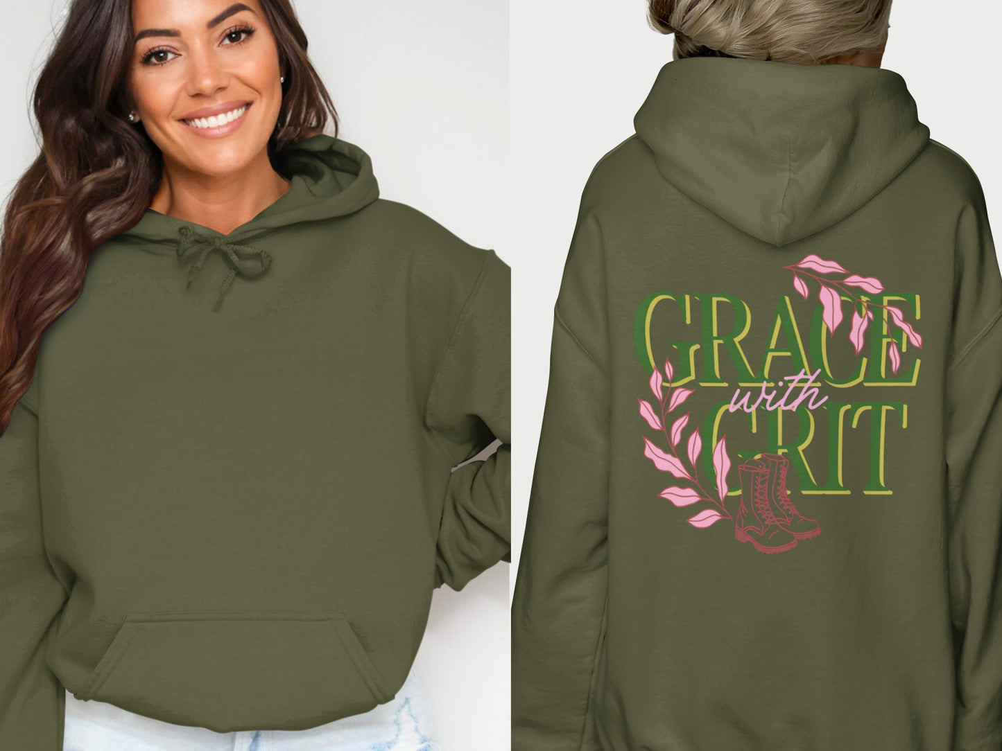 Grace with Grit Graphic Design Hoodie Product