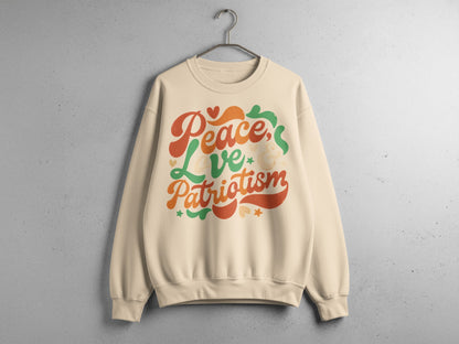 Peace Love Patriotism Graphic Sweatshirt Product