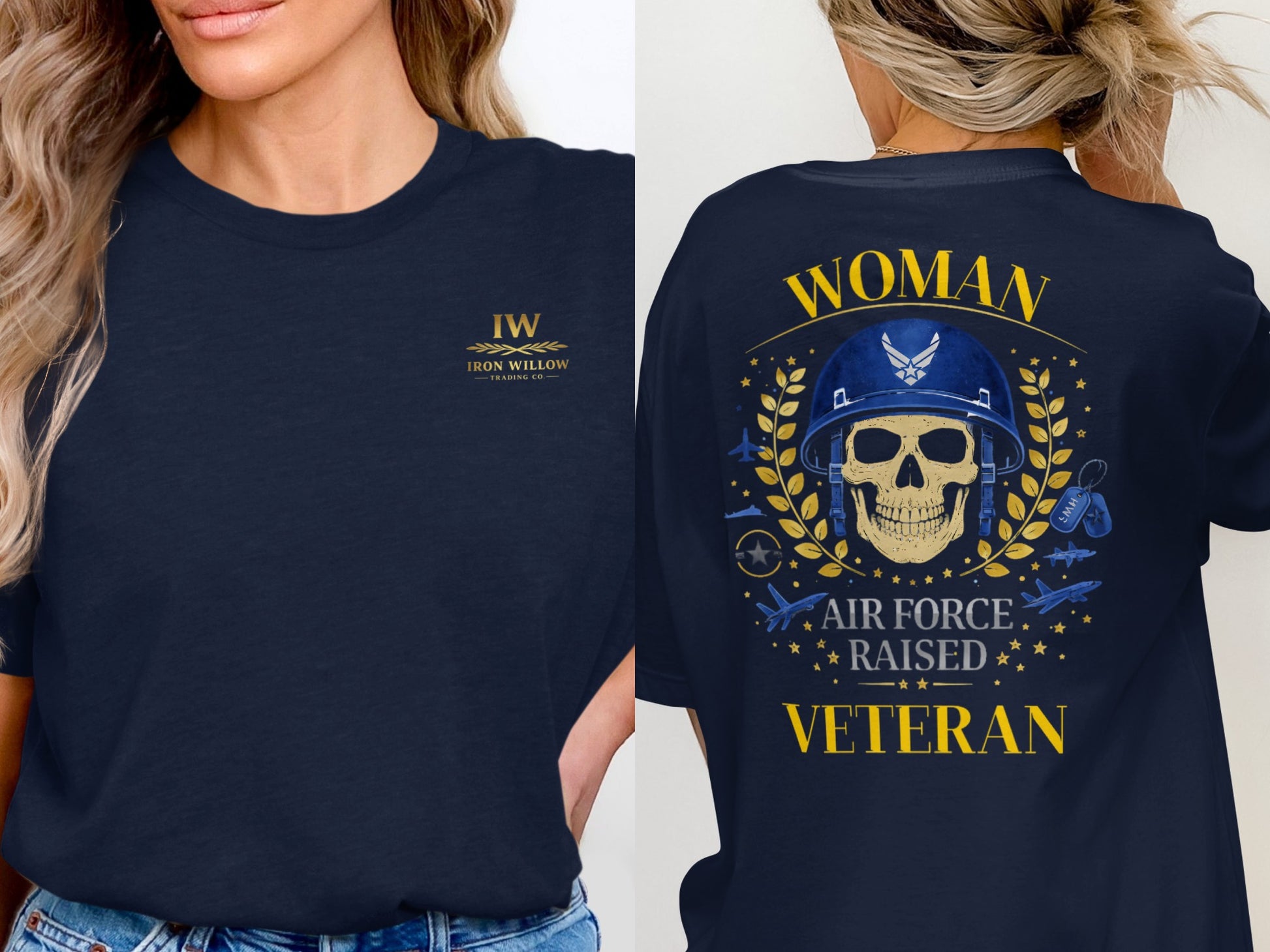 Woman Air Force Raised Veteran T-Shirt