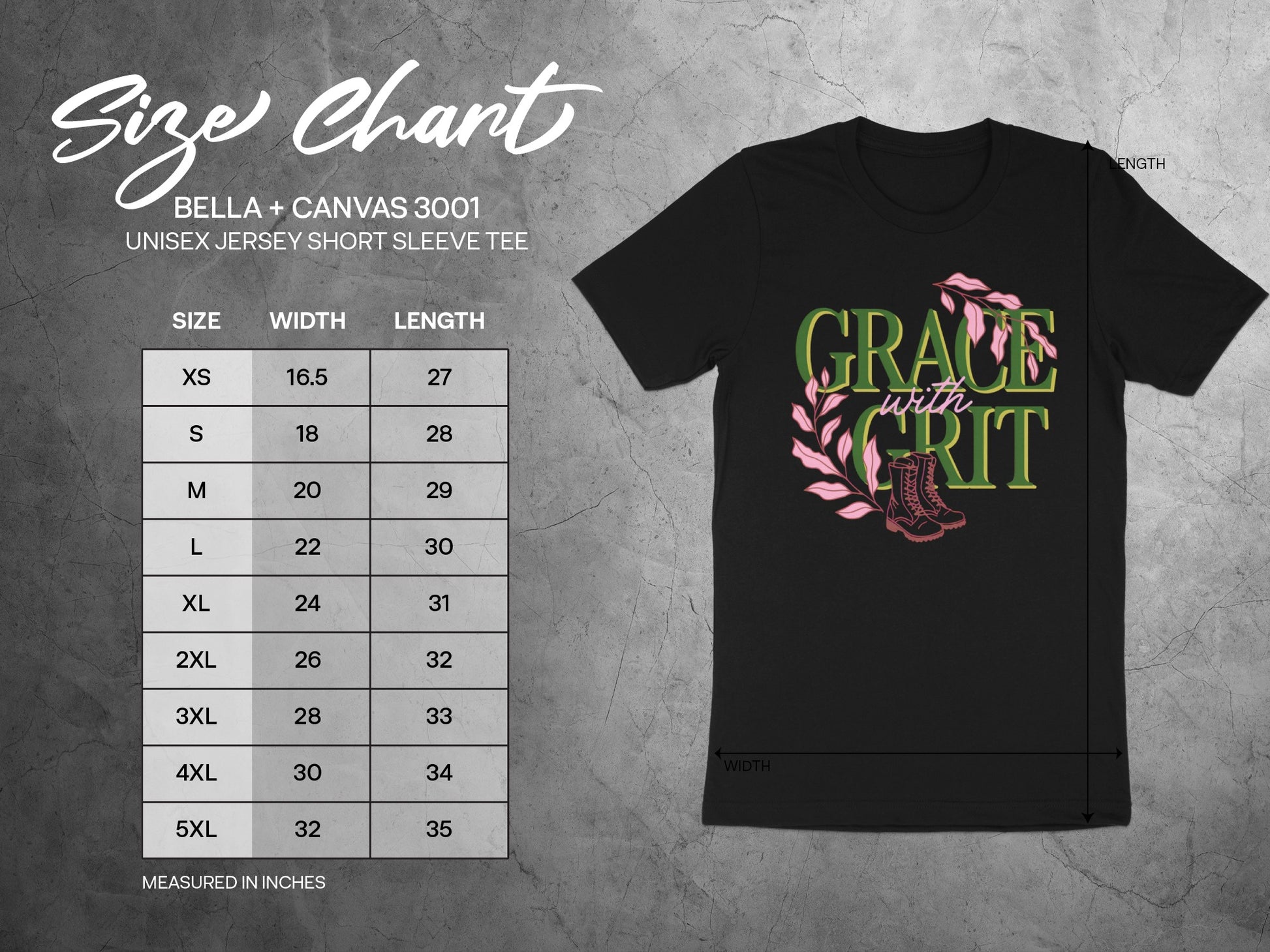 Grace with Grit Bella + Canvas 3001 Short Sleeve Tee
