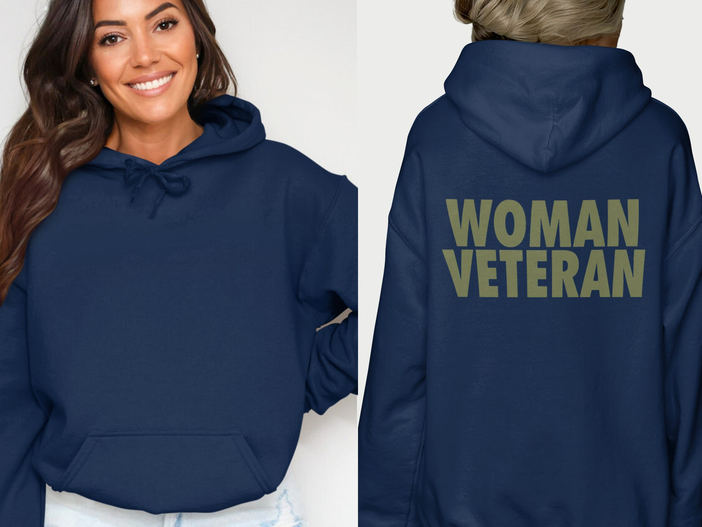 Comfortable Hoodie with Woman Veteran Stylish Design