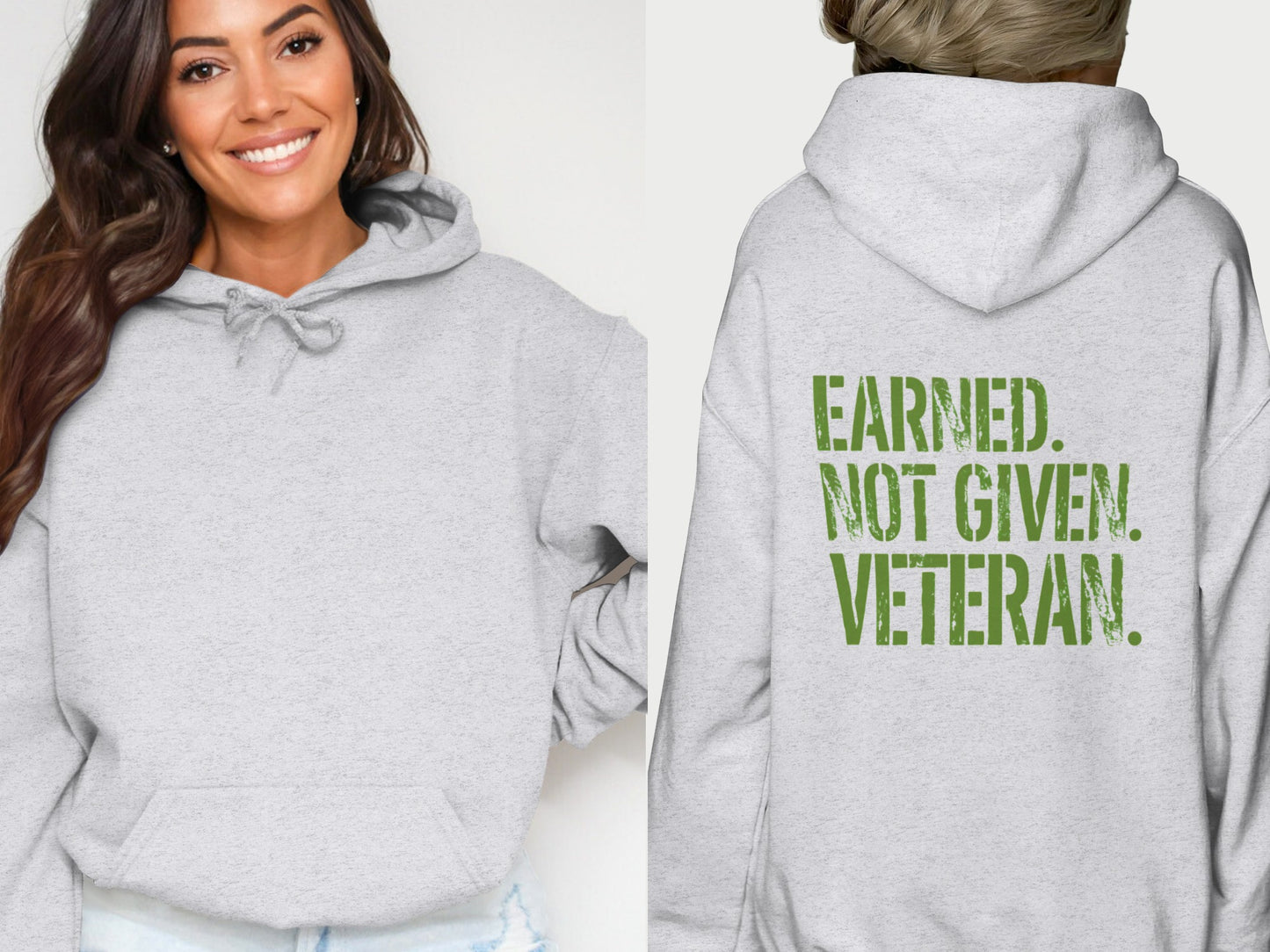 Earned Not Given Veteran Graphic Hoodie