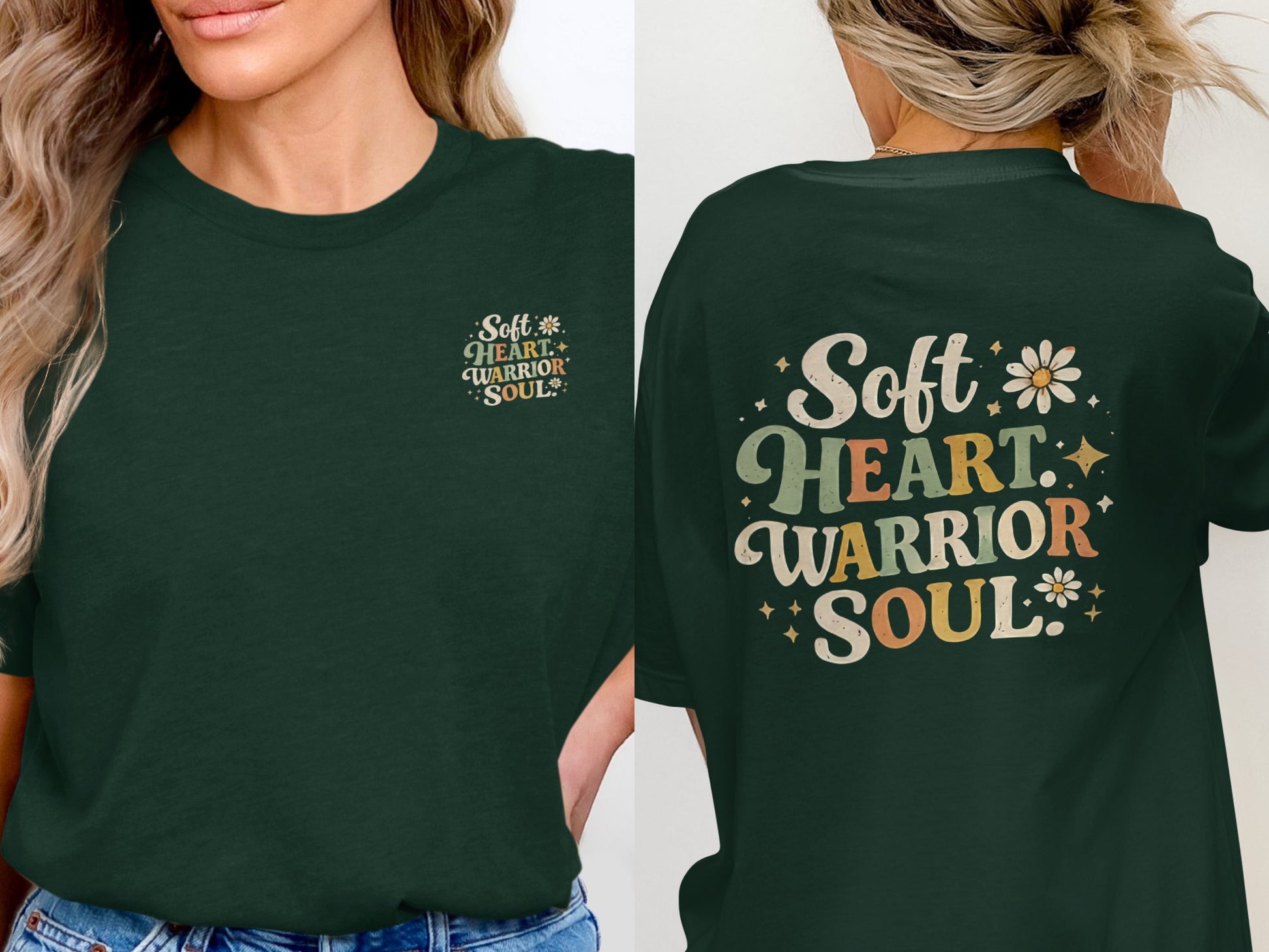 Soft Heart Warrior Soul Graphic Tee Shirt
