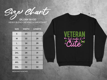 Veteran But Make It Cute Crewneck Sweatshirt