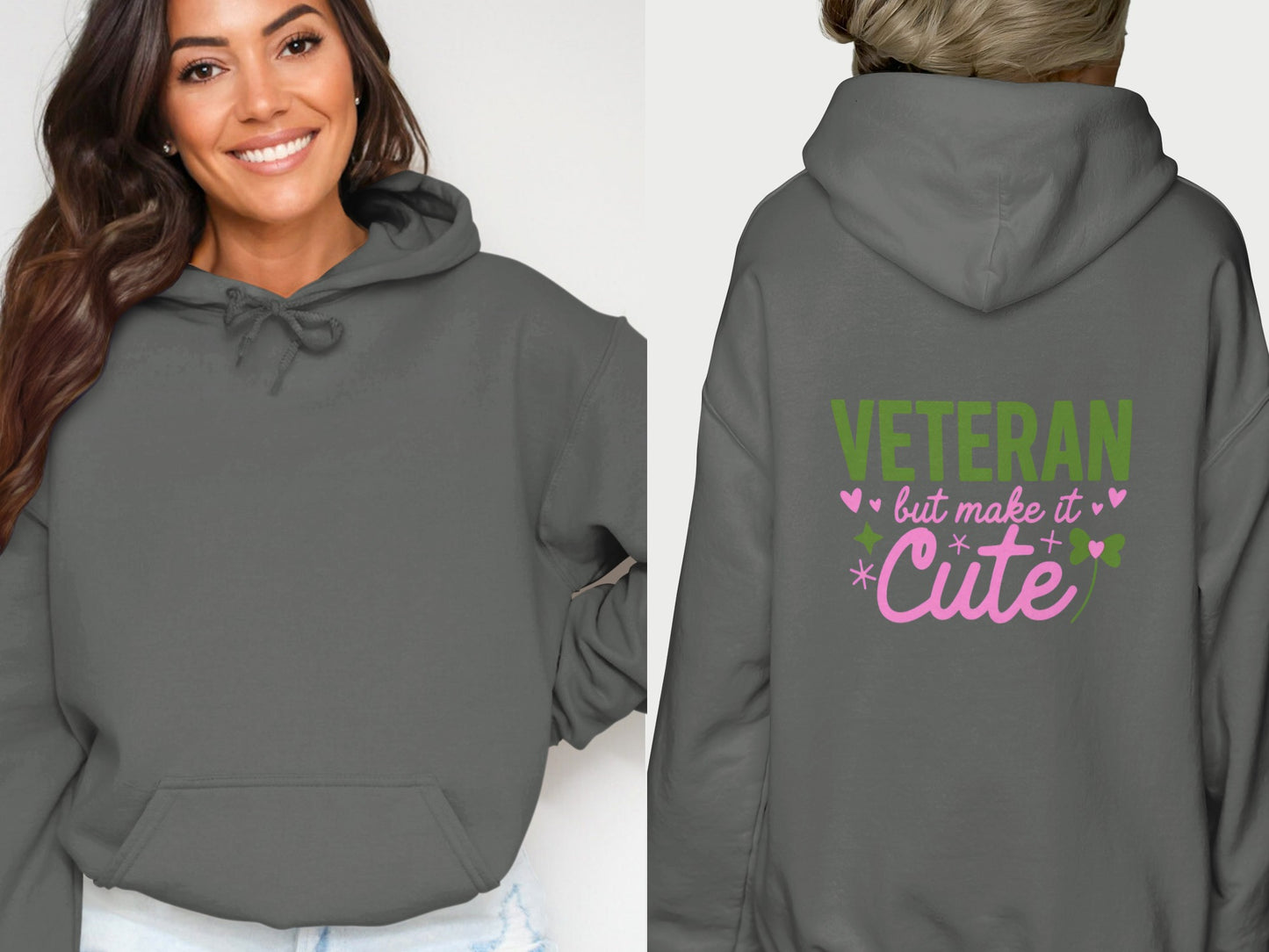 Veteran but Make It Cute Hoodie with Stylish Design