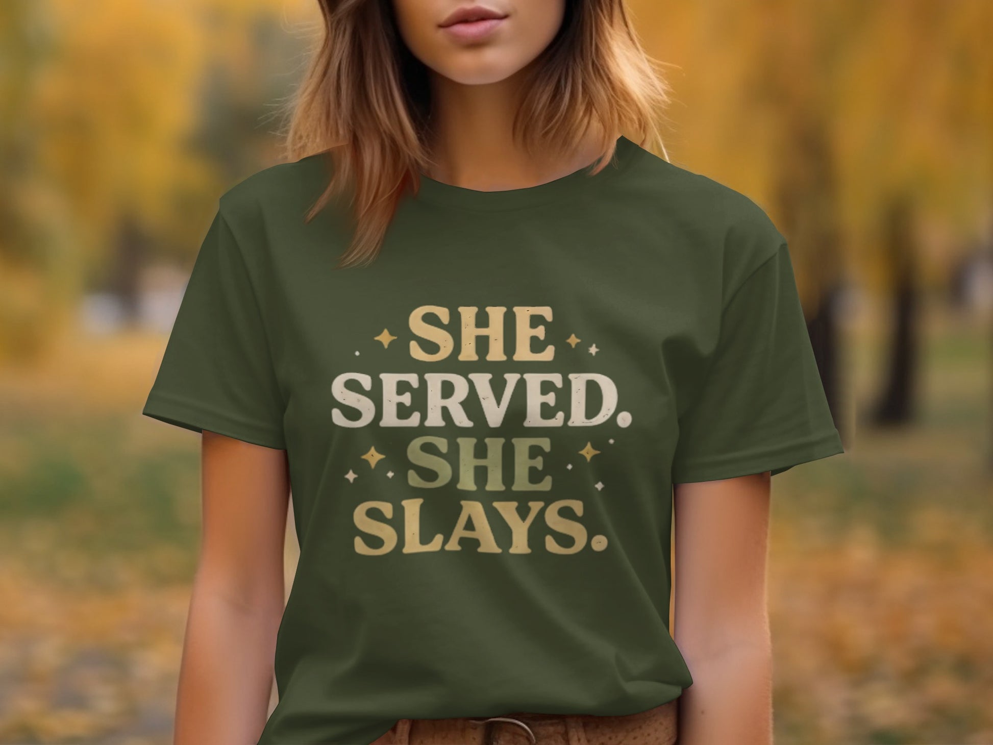 She Served She Slays Inspirational T-shirt