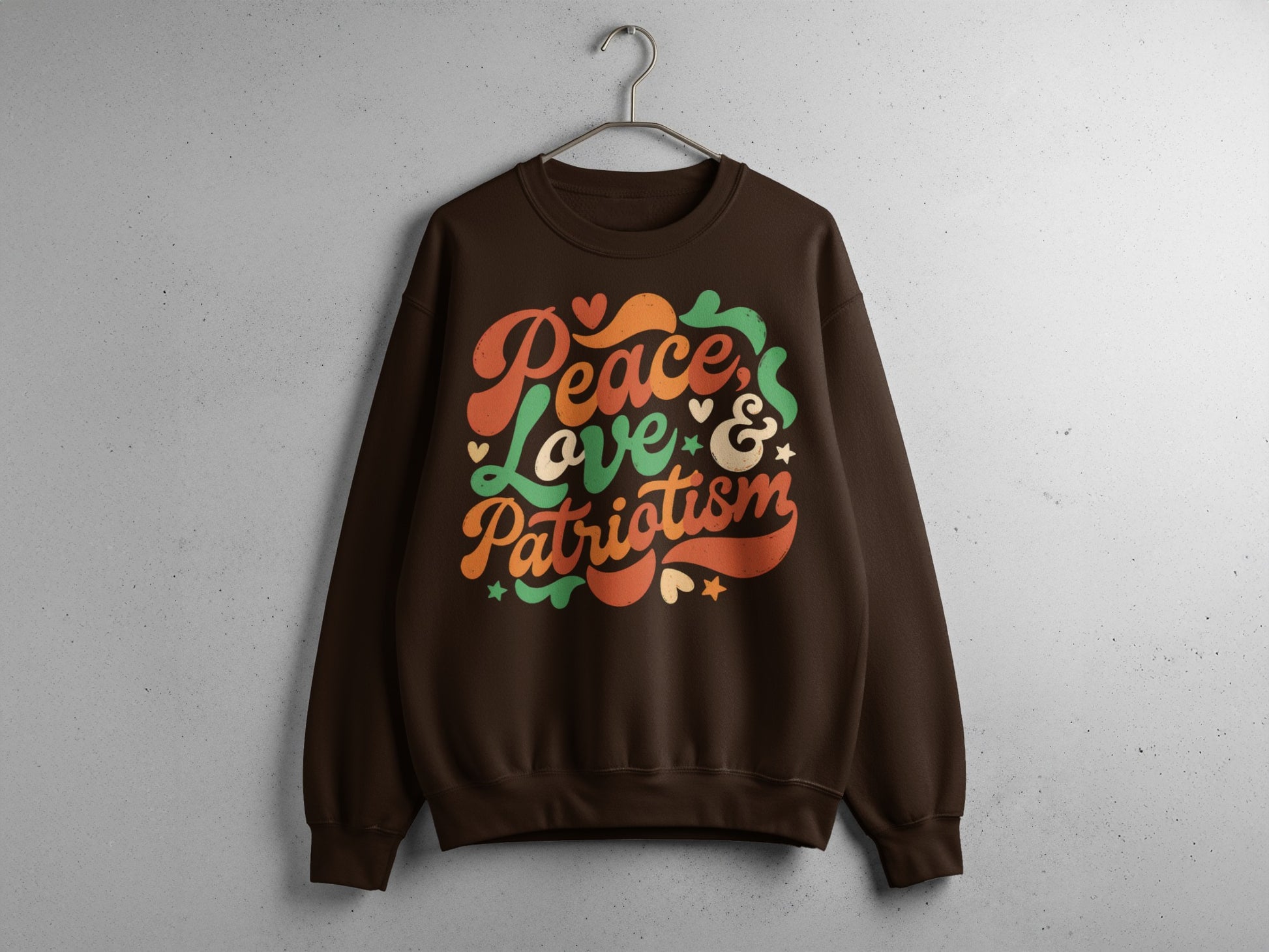 Peace Love and Patriotism Graphic Sweatshirt