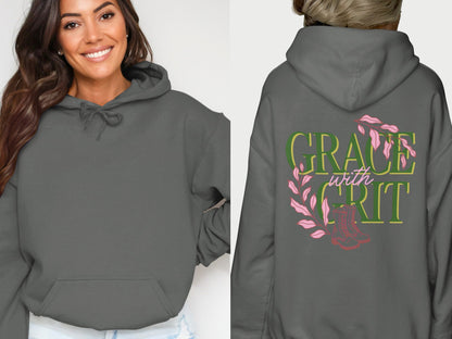 Grace with Grit Graphic Hoodie for Cozy Comfort