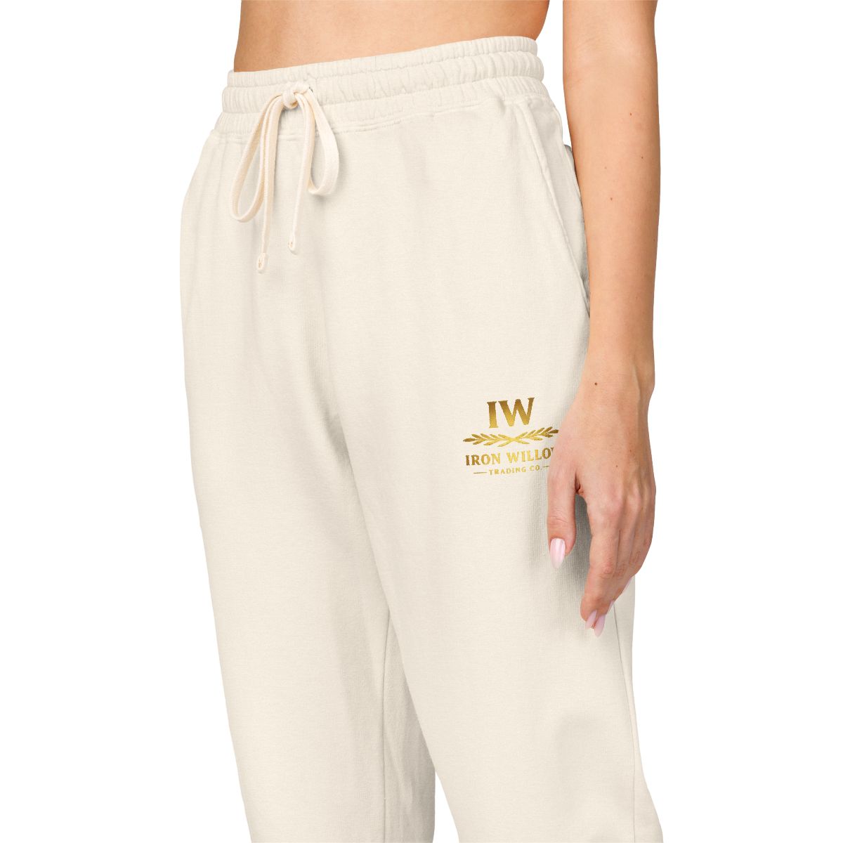 Iron Willow Trading Co. Branded White Sweatpants