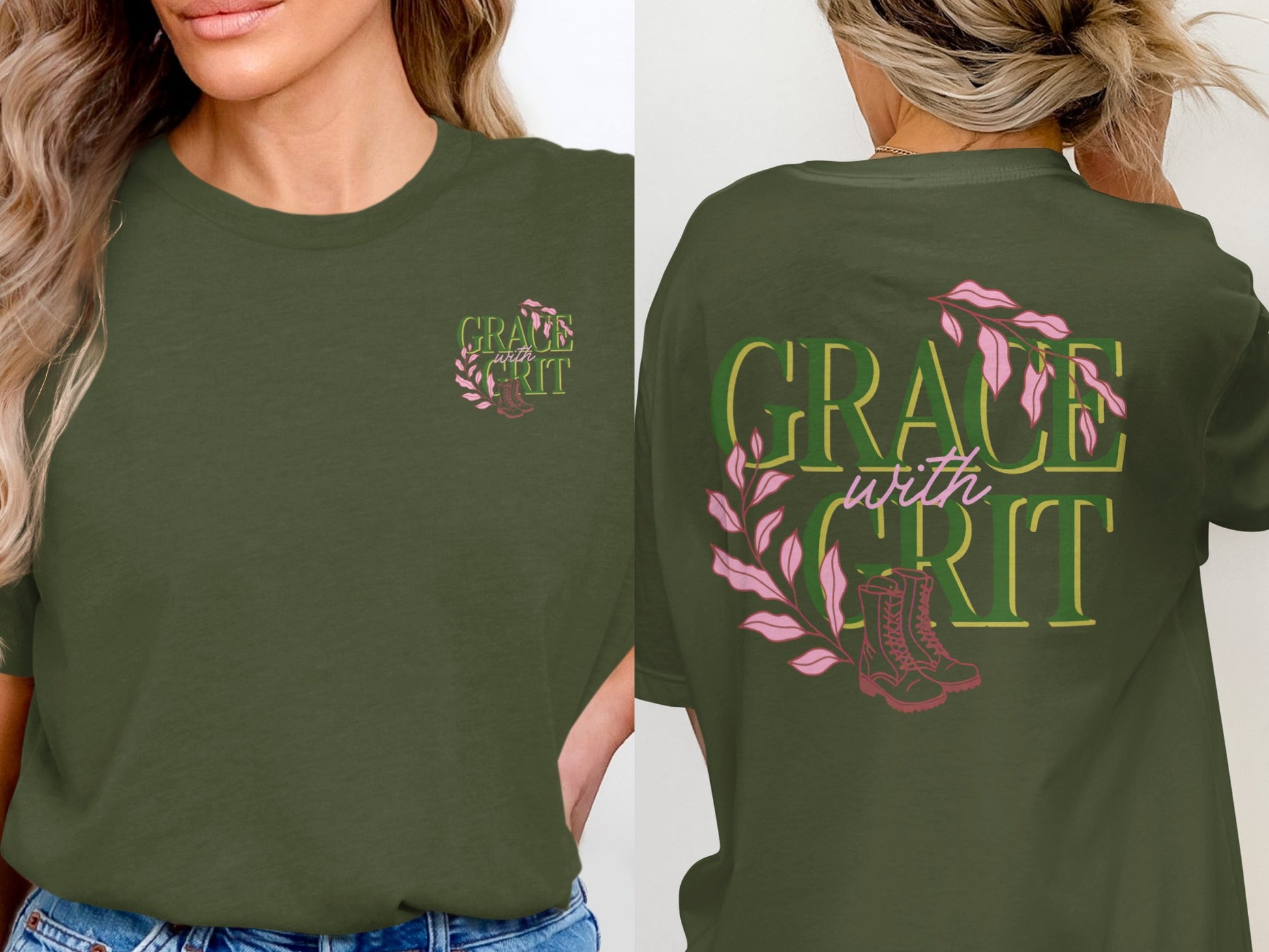 Grace with Grit graphic t-shirt for bold fashionistas