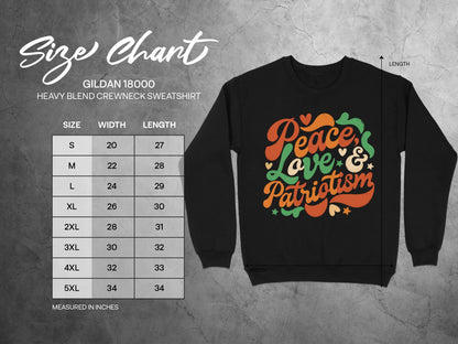 Peace Love & Patriotism Graphic Sweatshirt