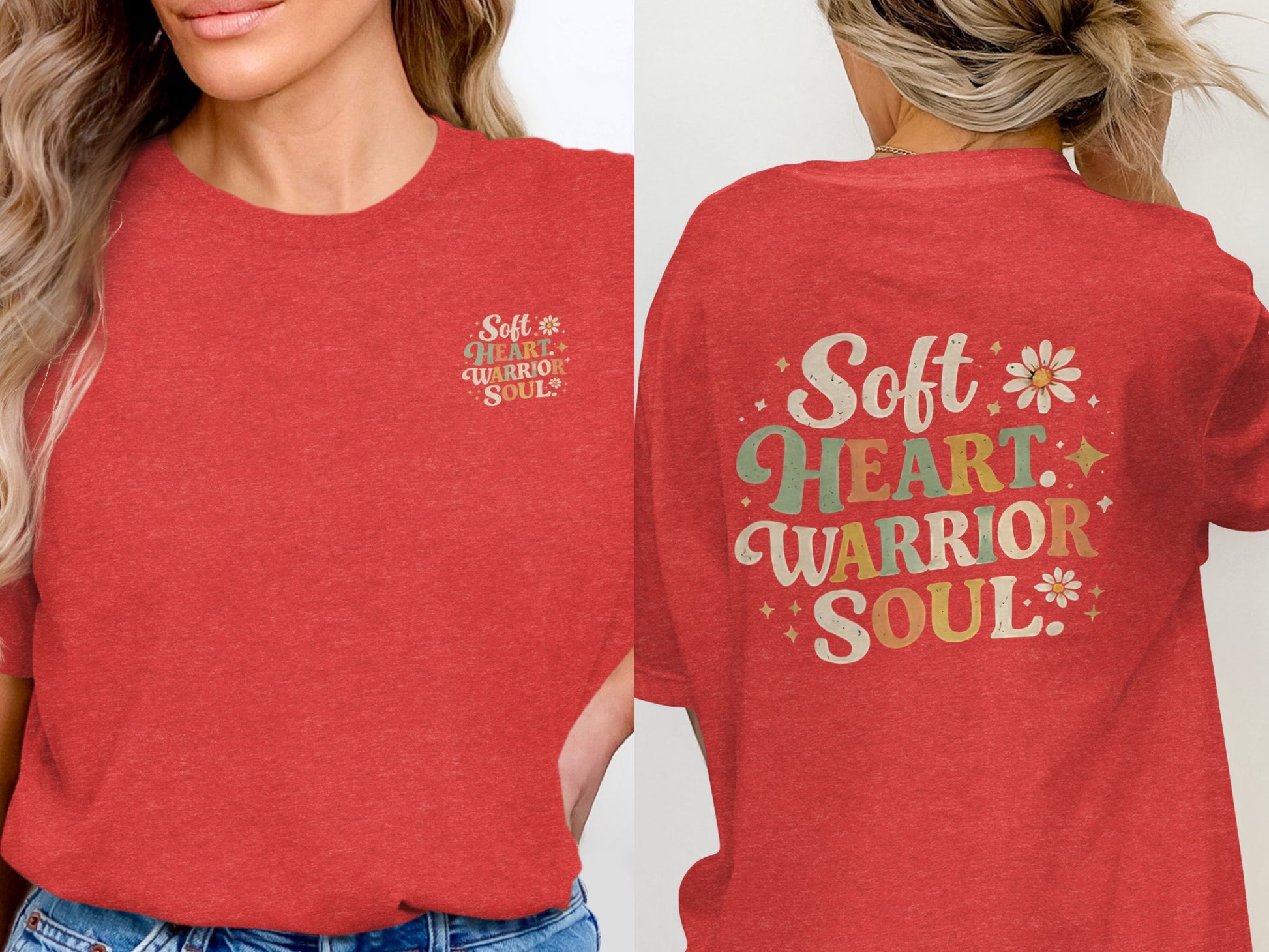 Soft Heart Warrior Soul Graphic Tee Shirt