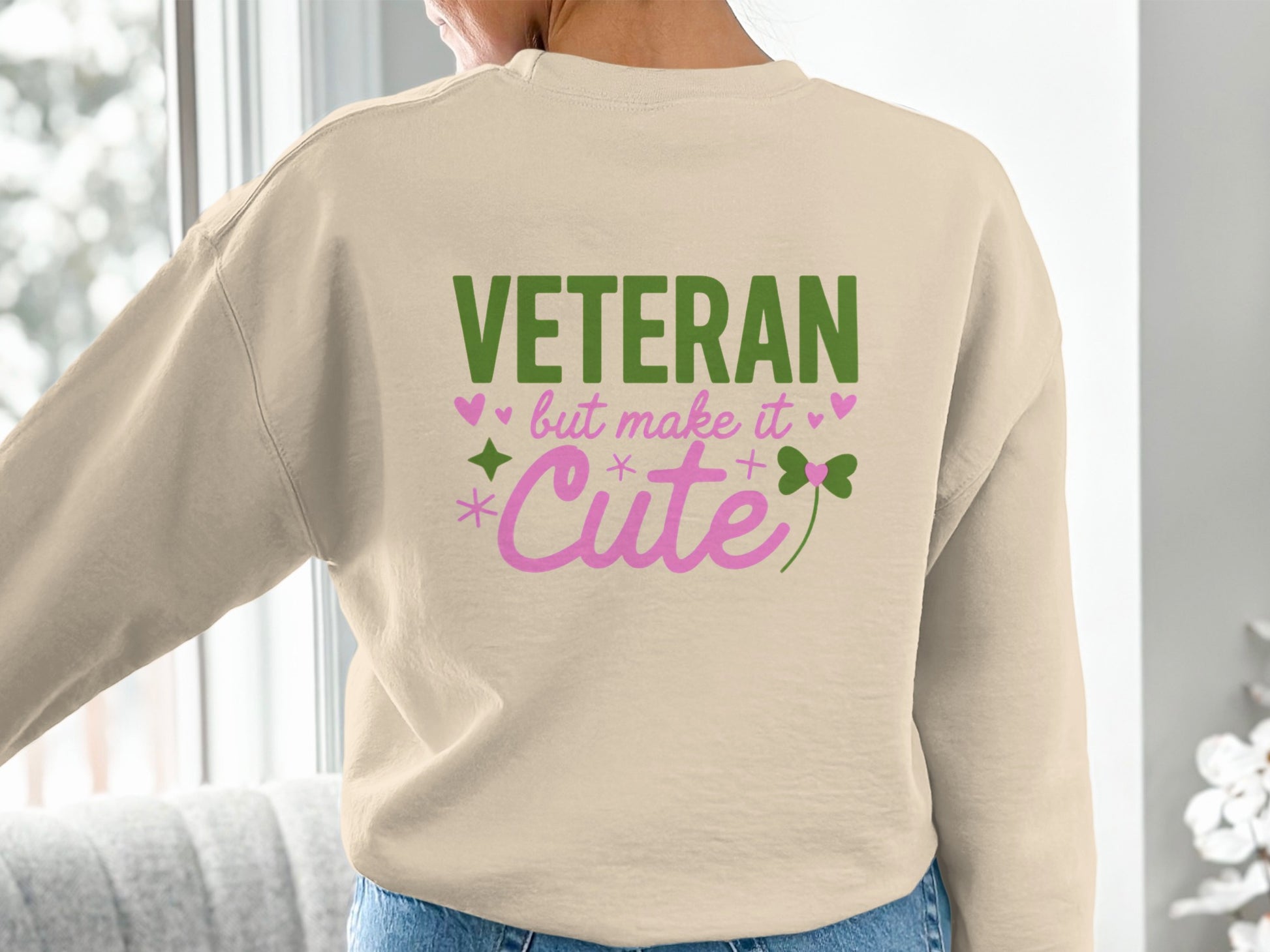 Veteran But Make It Cute Graphic Sweatshirt