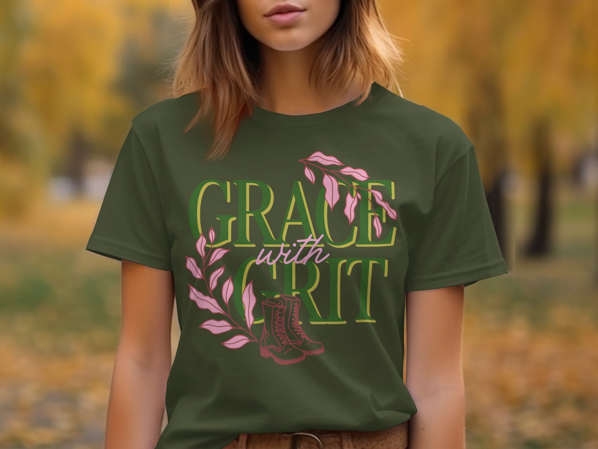 Grace with Grit Stylish Inspirational Shirt Product