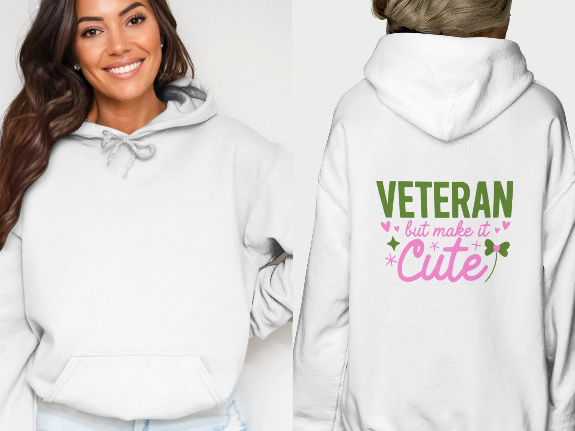 Veteran But Make It Cute Graphic Hoodie