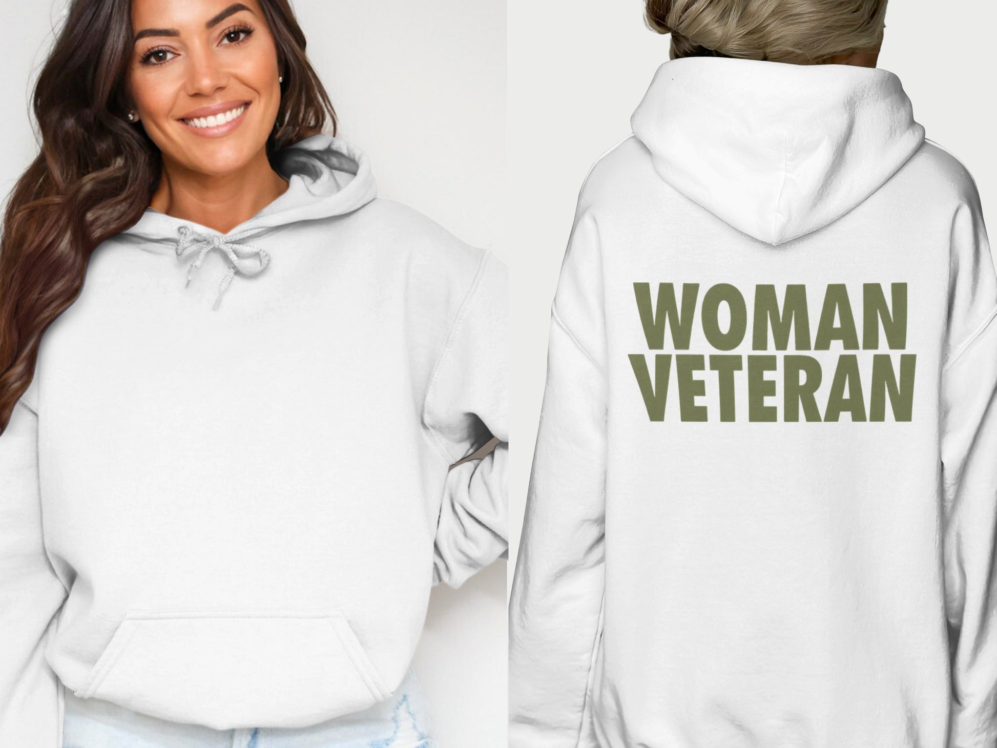 Woman Veteran Hoodie Sweatshirt for Proud Female Veterans