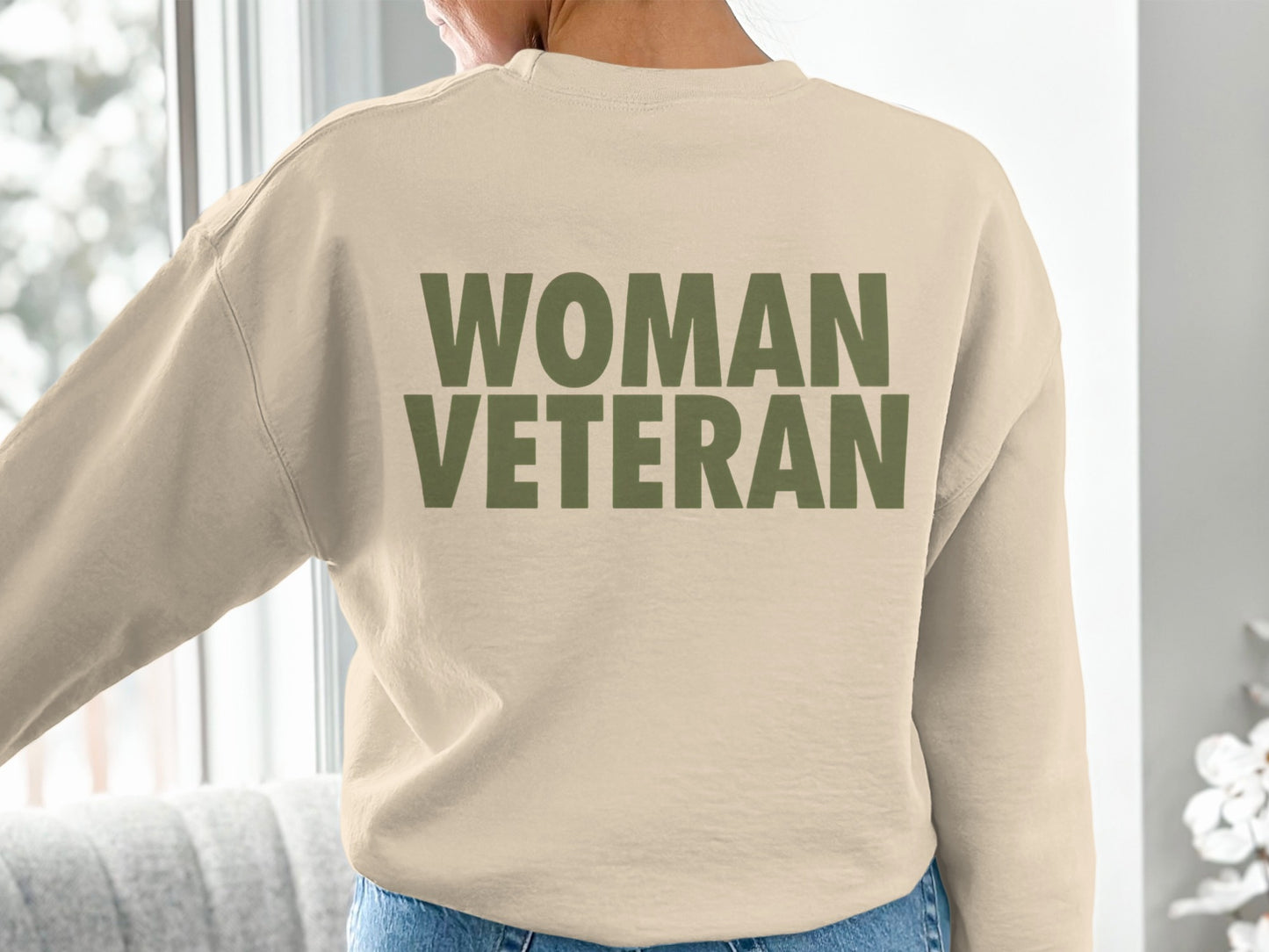 Woman Veteran Sweatshirt for Empowered Women