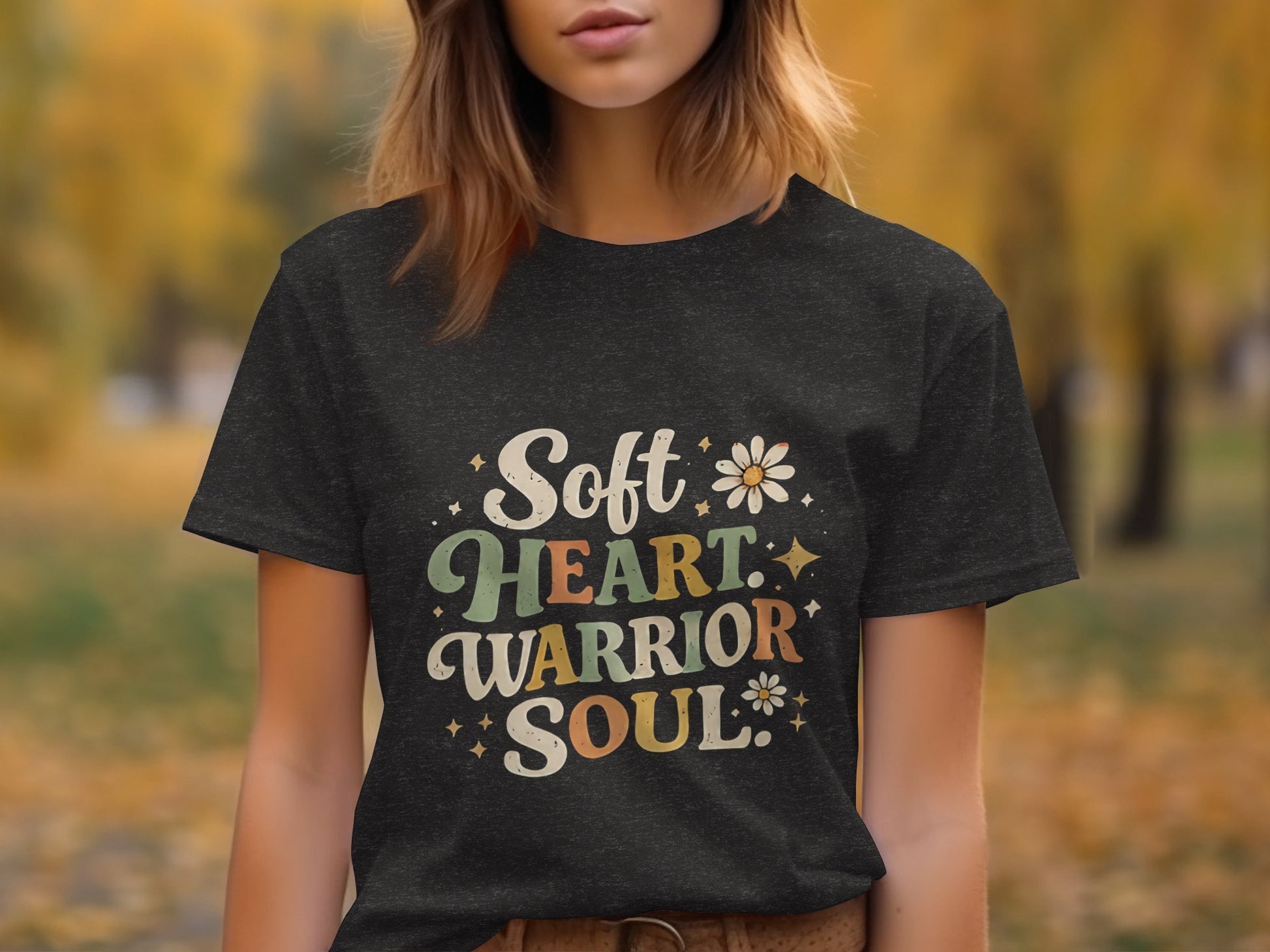 Soft Heart Warrior Soul Graphic Tee Shirt