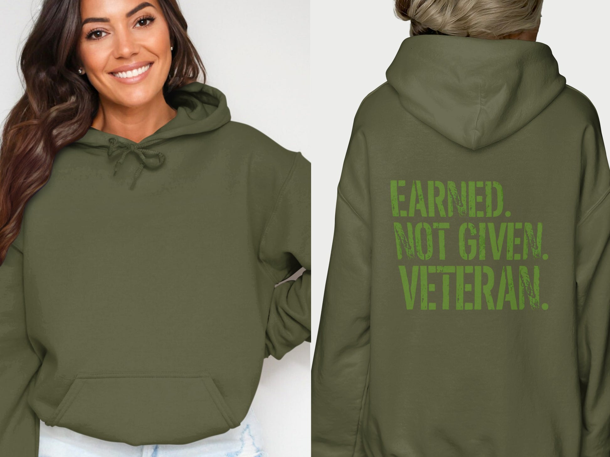 Earned Not Given Veteran Hoodie Sweatshirt Product
