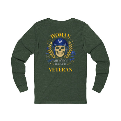Woman Air Force Raised Veteran Long Sleeve Shirt