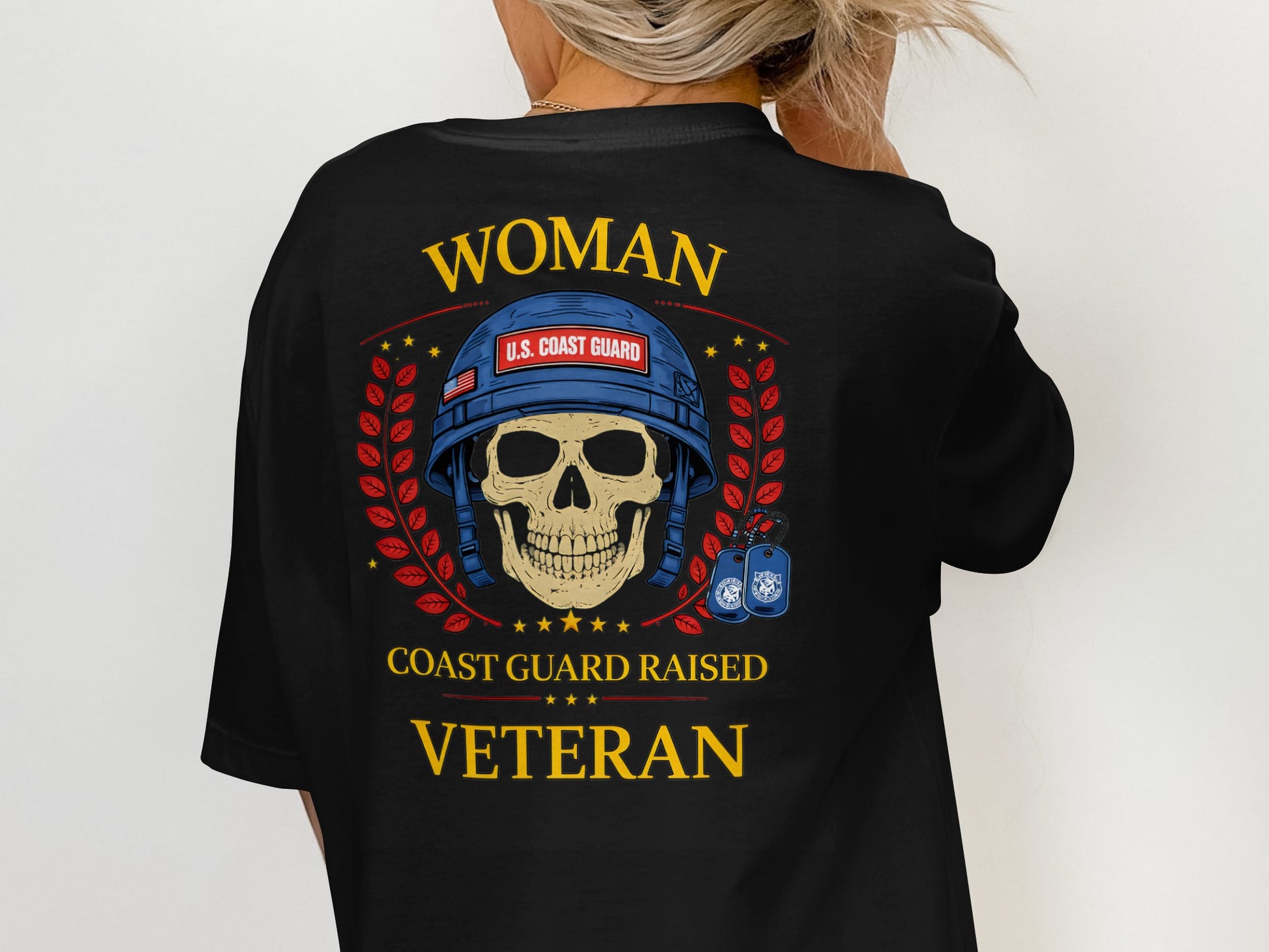 Woman Coast Guard Raised Veteran T-Shirt