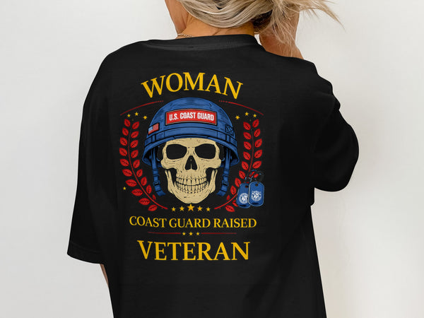 Woman Coast Guard Raised Veteran T-Shirt
