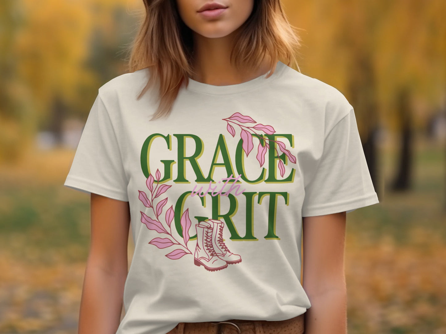 Grace With Grit Inspirational Graphic Tee