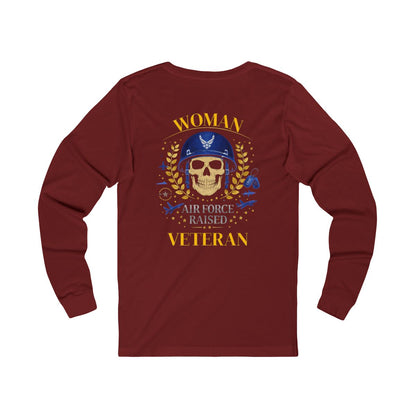 Woman Air Force Raised Veteran Long Sleeve Shirt