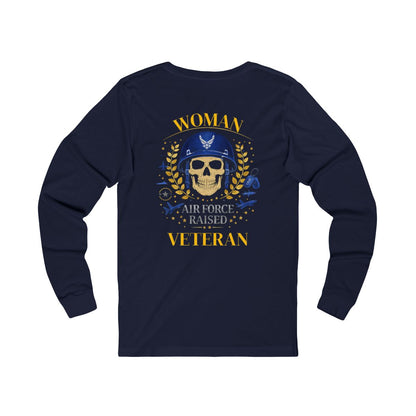 Woman Air Force Raised Veteran Long Sleeve Shirt