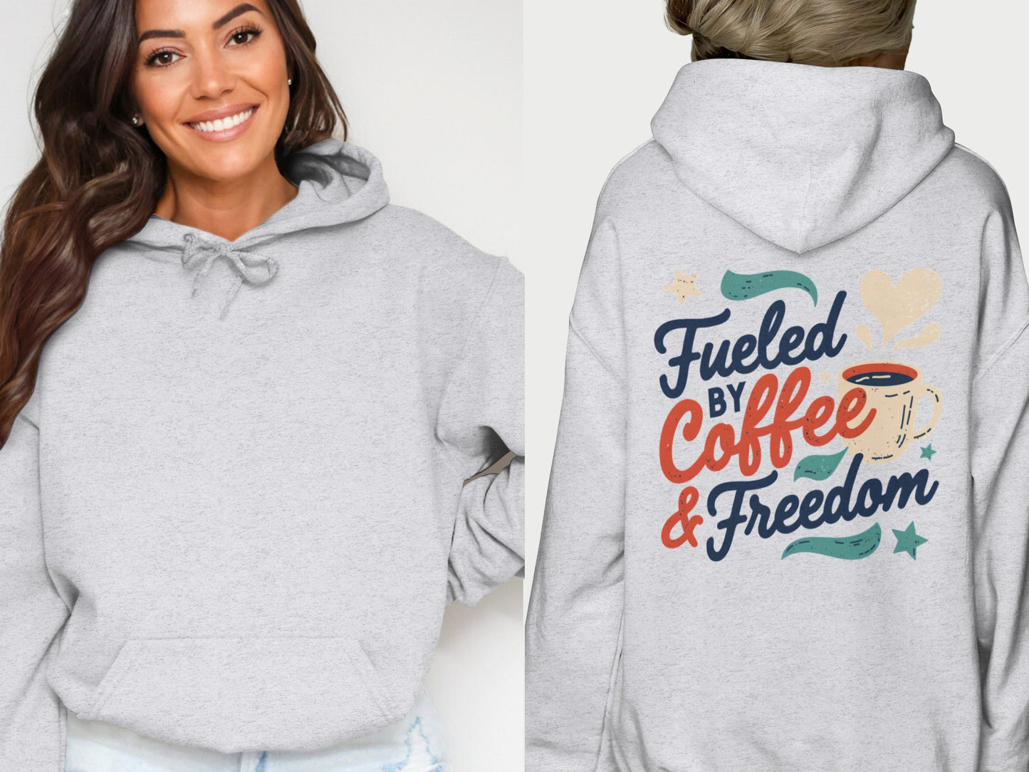 Fueled by Coffee and Freedom Hoodie for Comfort
