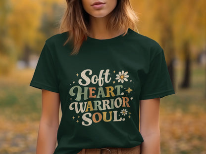 Soft Heart Warrior Soul Inspiring Graphic T-shirt